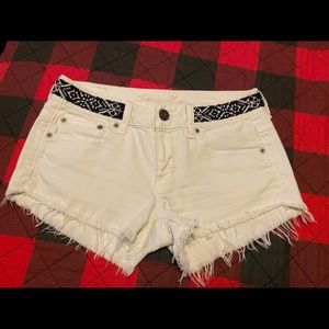 American Eagle White Shorts Size 0